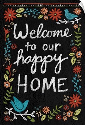 Chalkboard Florals - Welcome