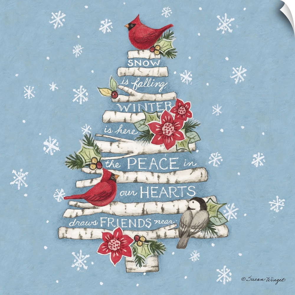 Lovely holiday lettering and sentiment for a tasteful decor statement