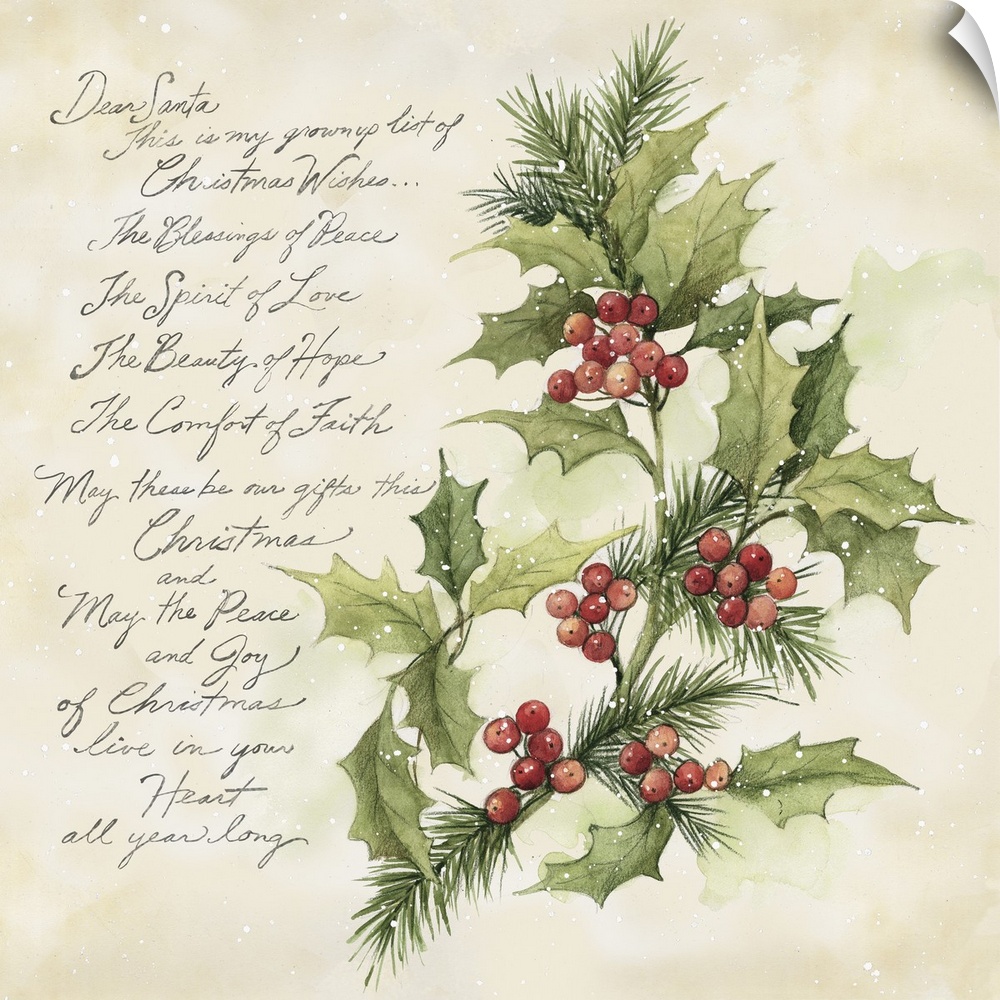 A classic Christmas Holly evokes the holiday spirit