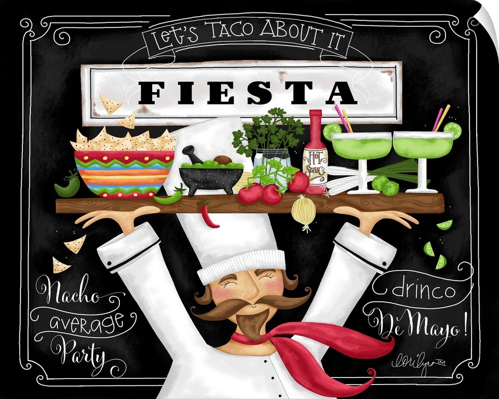 A fun and whimsical chef celebrates Fiesta time!