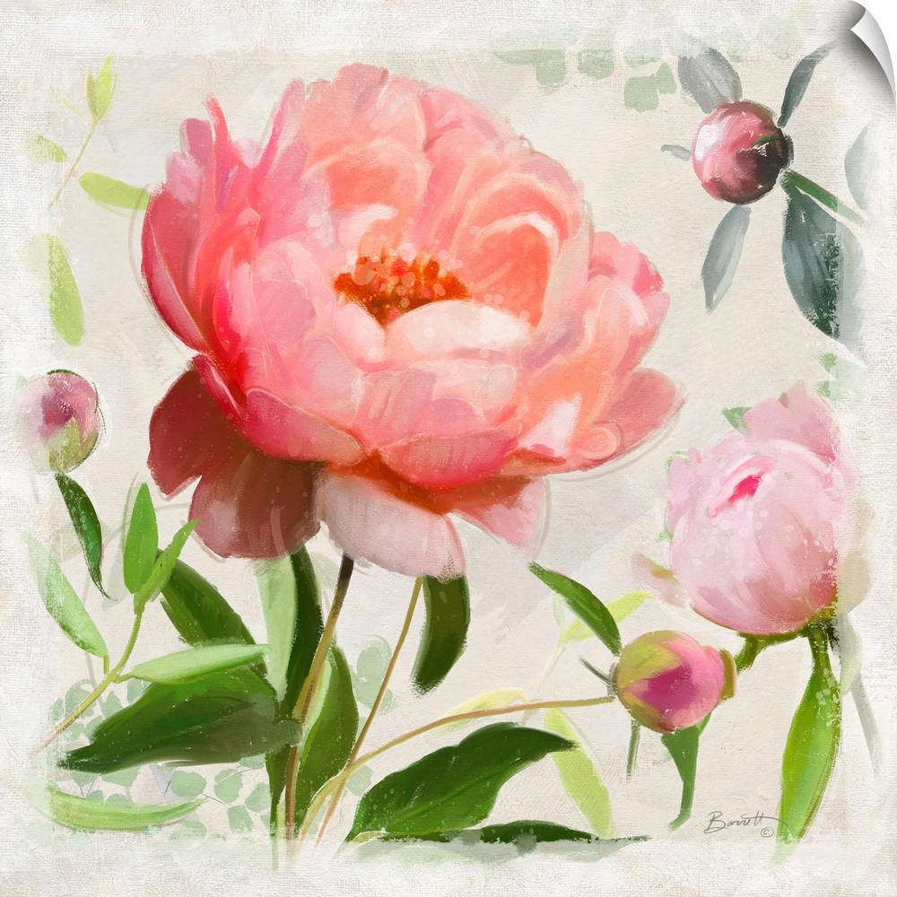 Stunning art featuring peonies brings elegance and style to any decor.