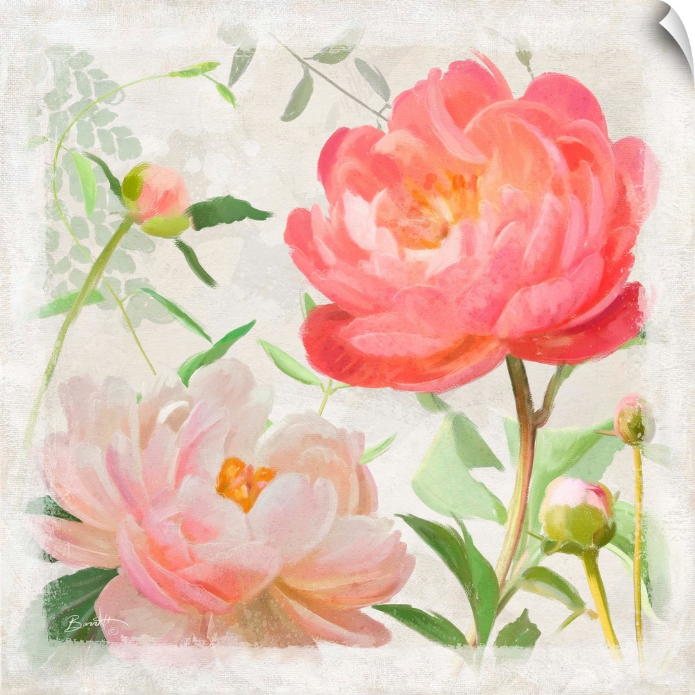 Stunning art featuring peonies brings elegance and style to any decor.