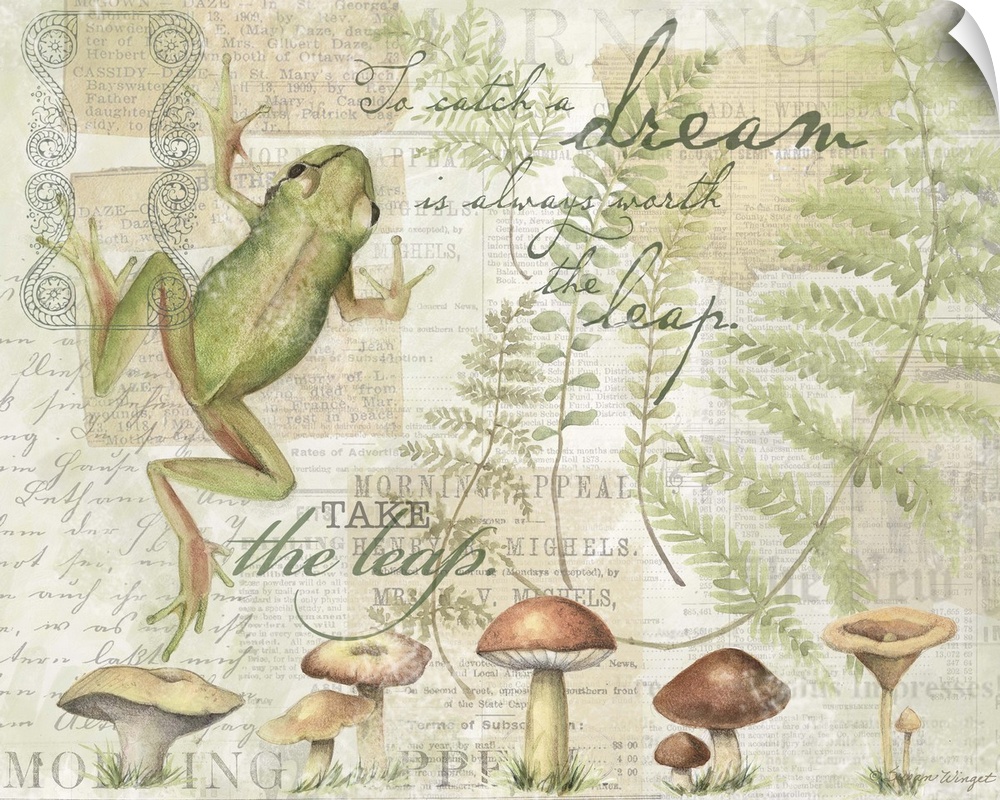 Bring the natural habitat indoors with this botanical-inspired frog