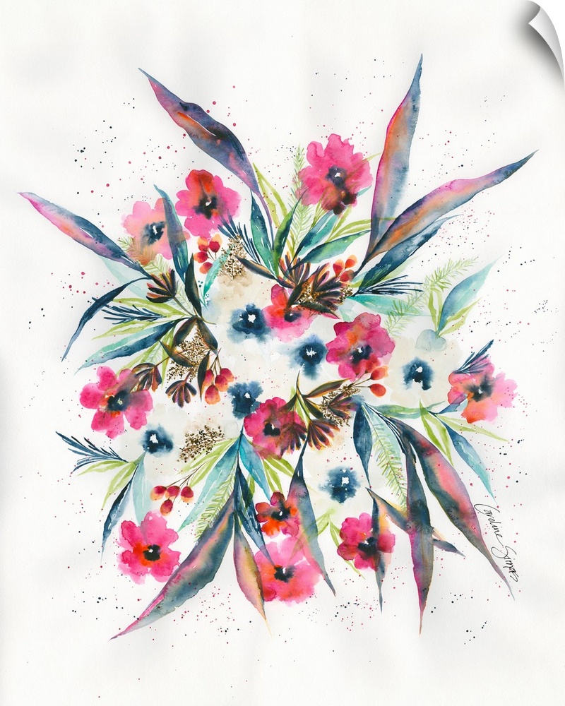 This delicate floral will fit in any style and palette of home decor.