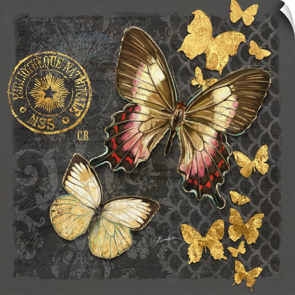 Elegant depiction of butterflies adds a classic and impacting touch to your decor.