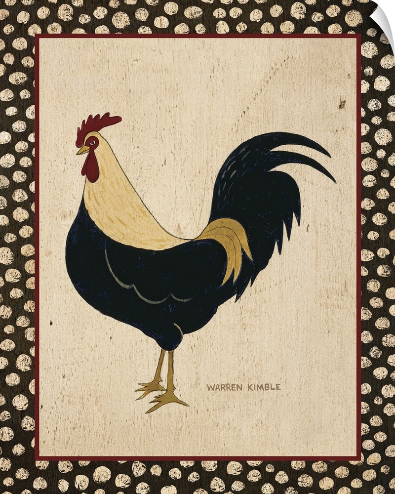 Delightful folk art images of chickens by renowned folk artist, Warren Kimble
