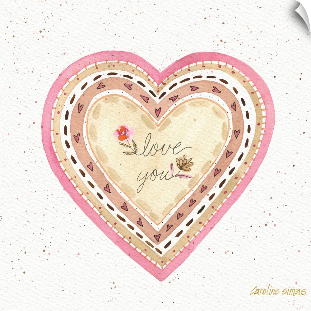 Sweetly rendered heart art that adds a gentle, lovely, and inspirational accent to your decor.