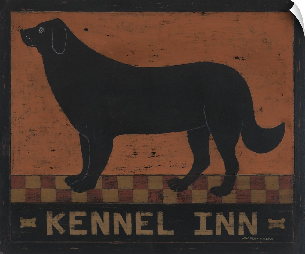 Americana dog image by renowned folk artist Warren Kimble