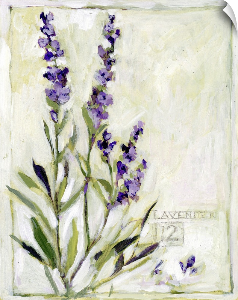 This lavender sprig adds an elegant touch of the garden to any kitchen or dining area.