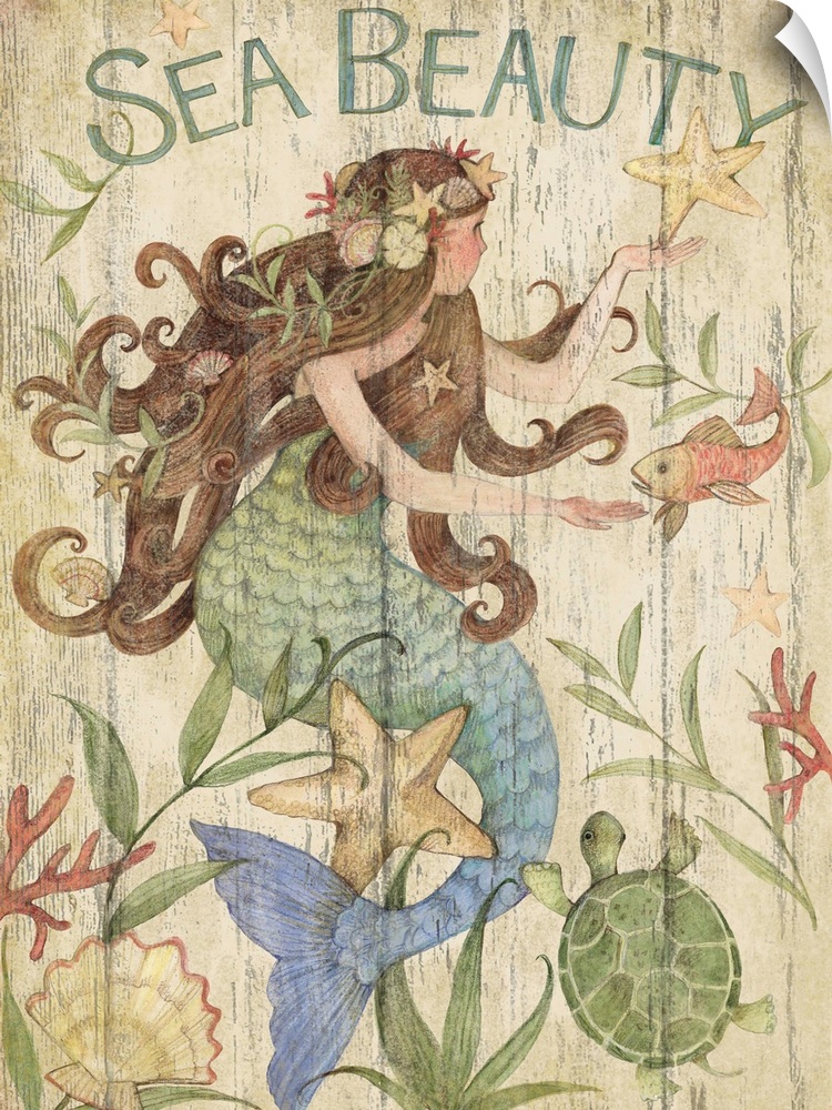 The magical mermaid captures the spirit of the sea.