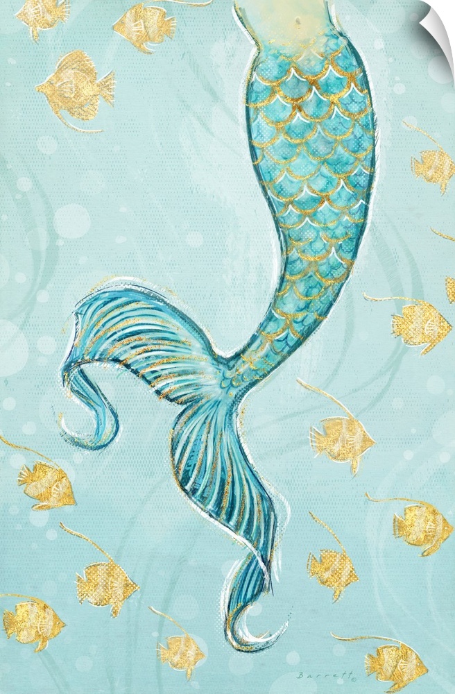 The mermaid maintains her mystery in this lovey image!