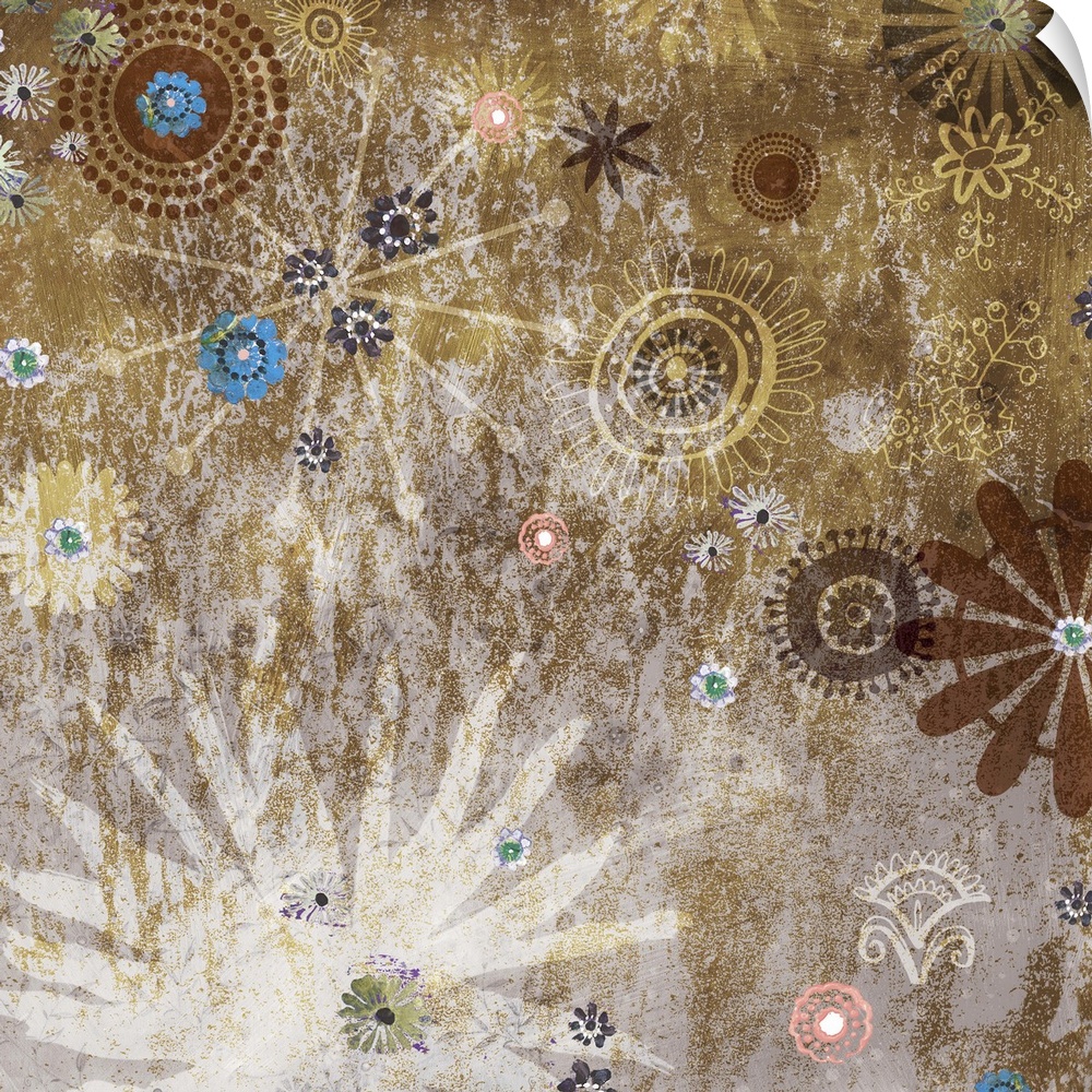 Contemporary celestial-inspired art makes a great accent for any room.