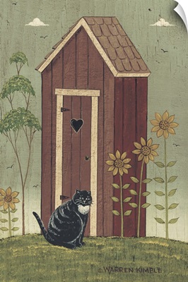 Outhouse with Cat