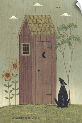 Outhouse with Dog