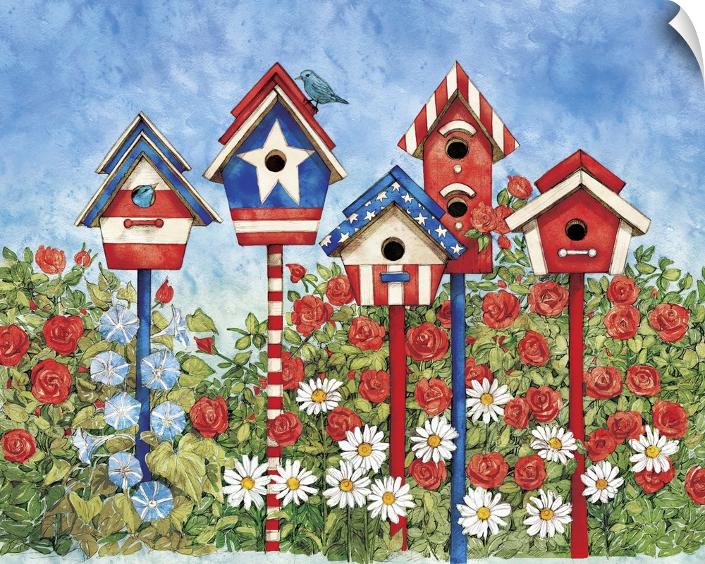 Americana birdhouses add patriotic nature touch to home