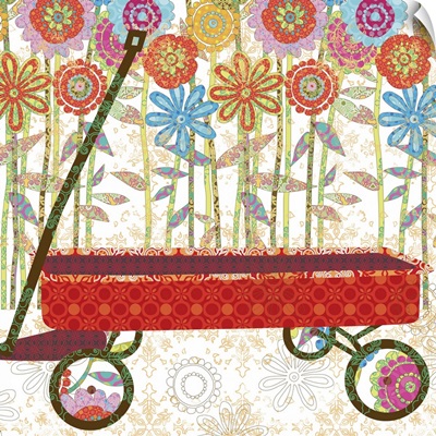 Picking Daisies - Red Wagon