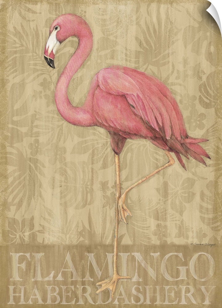 An elegant on-trend Flamingo image for your home!