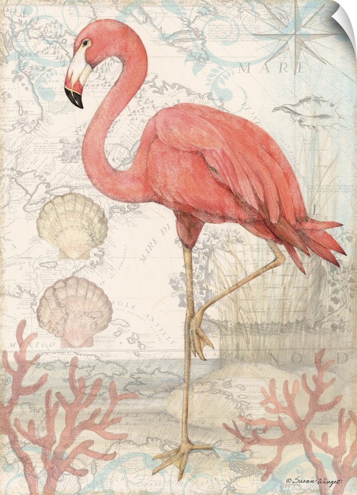 An elegant on-trend Flamingo image for your home!