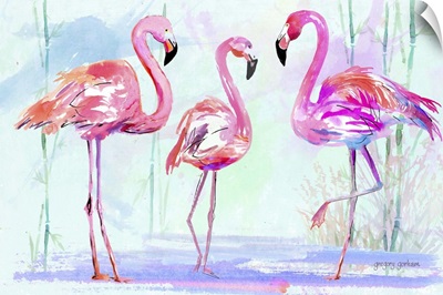 Pink Flamingo Trio