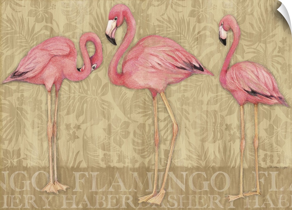 An elegant on-trend trio of Flamingos for your home!
