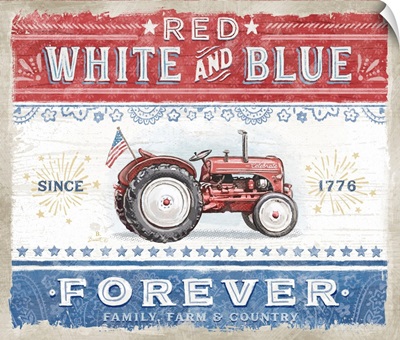 Red, White, & Blue Tractor