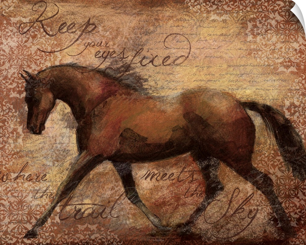 Striking horse painting captures the grace and beauty of this majestic animal.