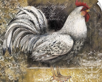 White Rooster - Scroll