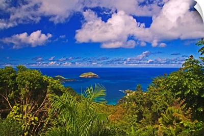 A scenic view of Hull Bay from Mountain Top Estates, St. Thomas, US Virgin Islands