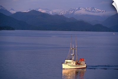 Alaska, Sitka, fishing boat returns to Sitka