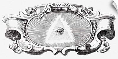 All Seeing Eye, 16h Century, Engraving From Book On Alchemy