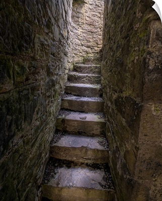 Ancient Steps Lead To A Roofless Second Floor Room