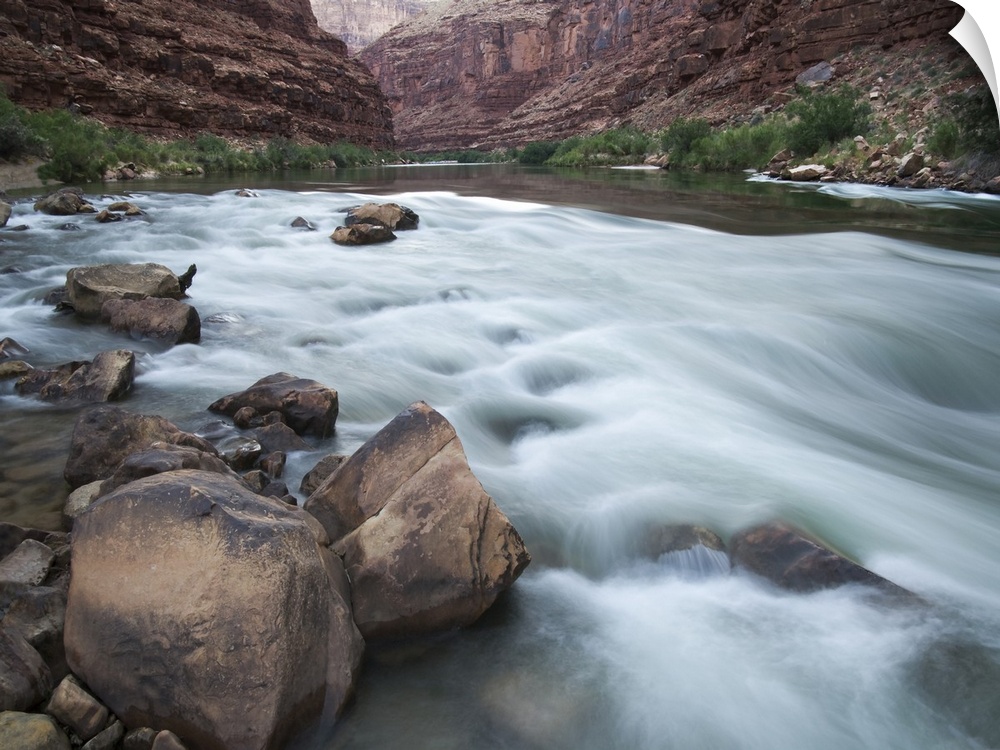 USA Arizona Grand Canyon Colorado River Float Trip Flowing River