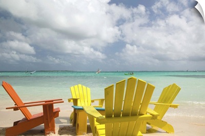 Bonaire, Sorobon Beach, Beach Chairs