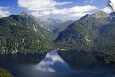 Bradshaw Sound, Fiordland National Park, South Island, New Zealand - aerial