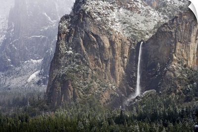 Bridalveil Fall winter scene, Yosemite National Park, California