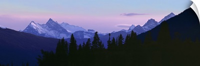 British Columbia, Mount Terry Fox turns periwinkle in the settling dusk