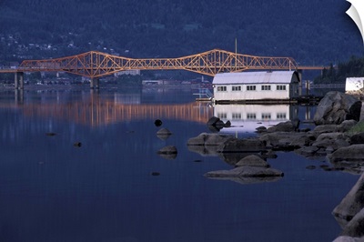 British Columbia, Nelson, Orange Bridge over west arm of Kootenay Lake