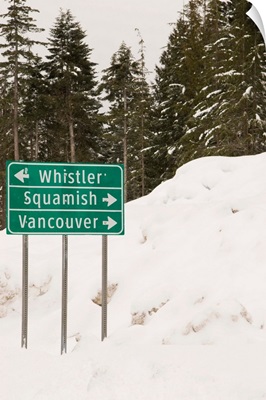 British Columbia, Whistler, Sign from Nordic center complex