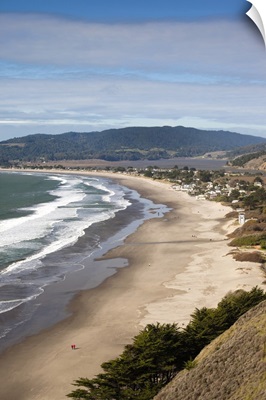 California, San Francisco Bay Area, Marin County, elevated view of Stinson Beach