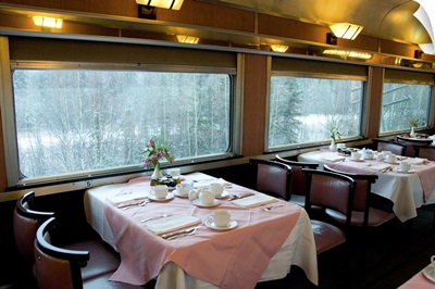 Canada, Alberta, Train between Edmonton and Jasper, Dining Car
