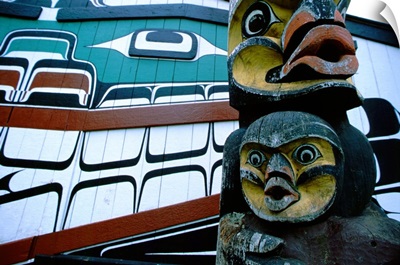 Canada, British Columbia, Thunderbird Park. Native totem poles
