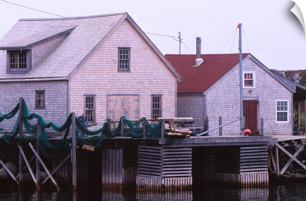 N.A. Canada, Nova Scotia.  Fish sheds near Peggy's Cove.