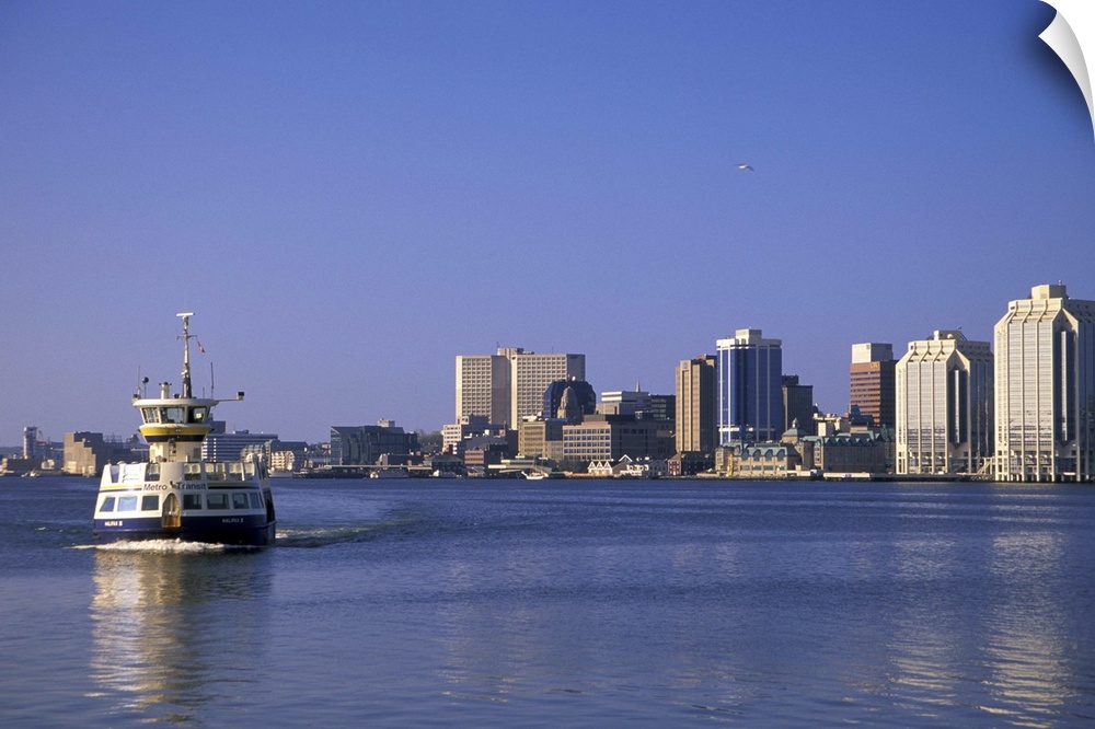 NA, Canada, Nova Scotia, Halifax.Halifax skyline and ferry