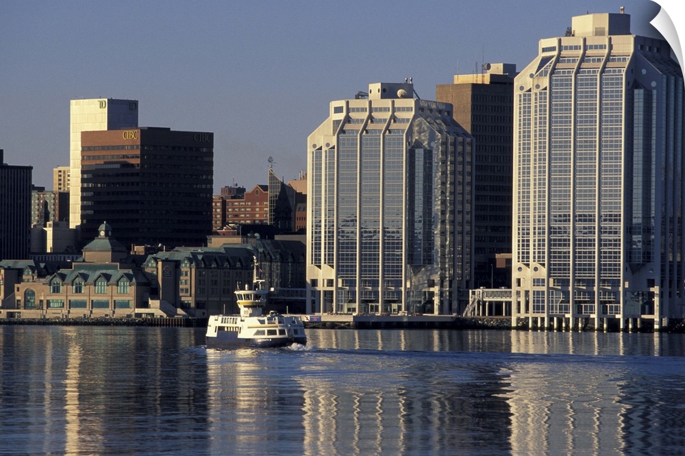 NA, Canada, Nova Scotia, Halifax.Halifax skyline and ferry
