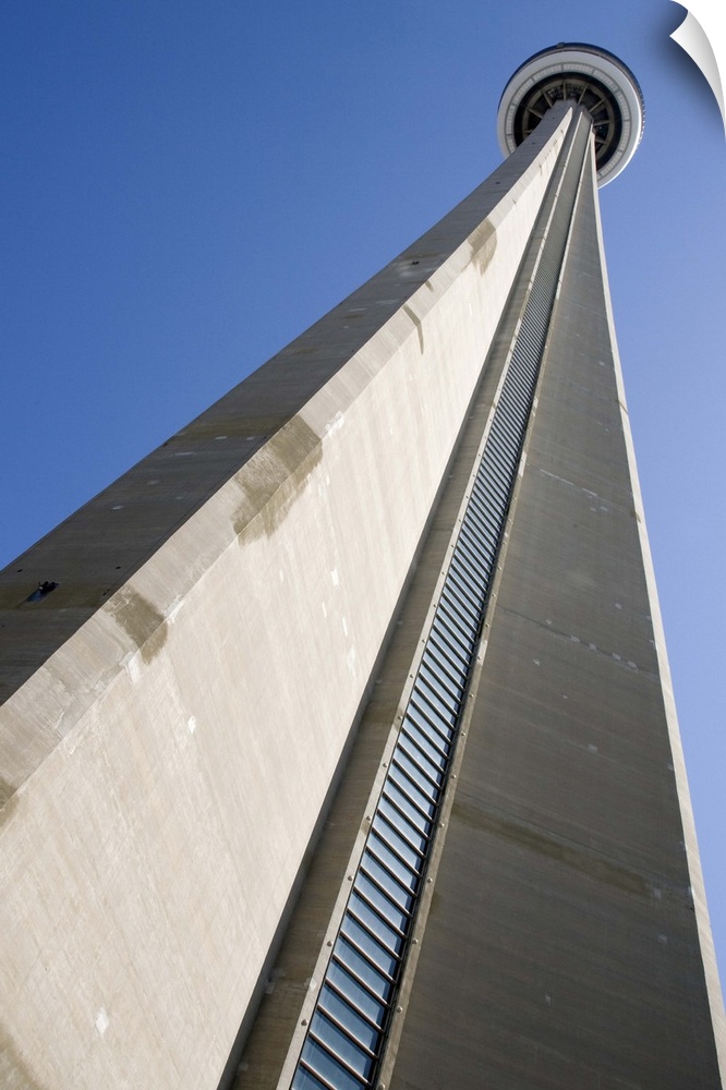 Canada, Ontario, Toronto. View looking up at CN Tower, world's tallest structure of 1,815 feet. Credit as: Wendy Kaveney /...