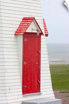 Canada, Prince Edward Island. Door of East Point lighthouse