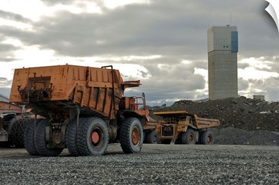 Canada, Quebec, Centre-du-Quebec, Asbestos. Mining vehicle
