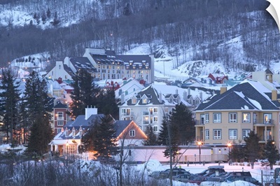 Canada, Quebec, The Laurentians: Mont Tremblant Ski Village, Ski Village View