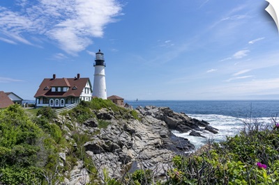 Cape Elizabeth, Maine, Portland Head Light Historic Lighthouse, Portland Harbor