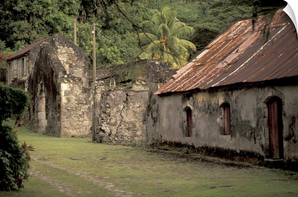 Caribbean, French West Indies, Martinique; Anse Ceron.Habitation Ceron sugar plantation